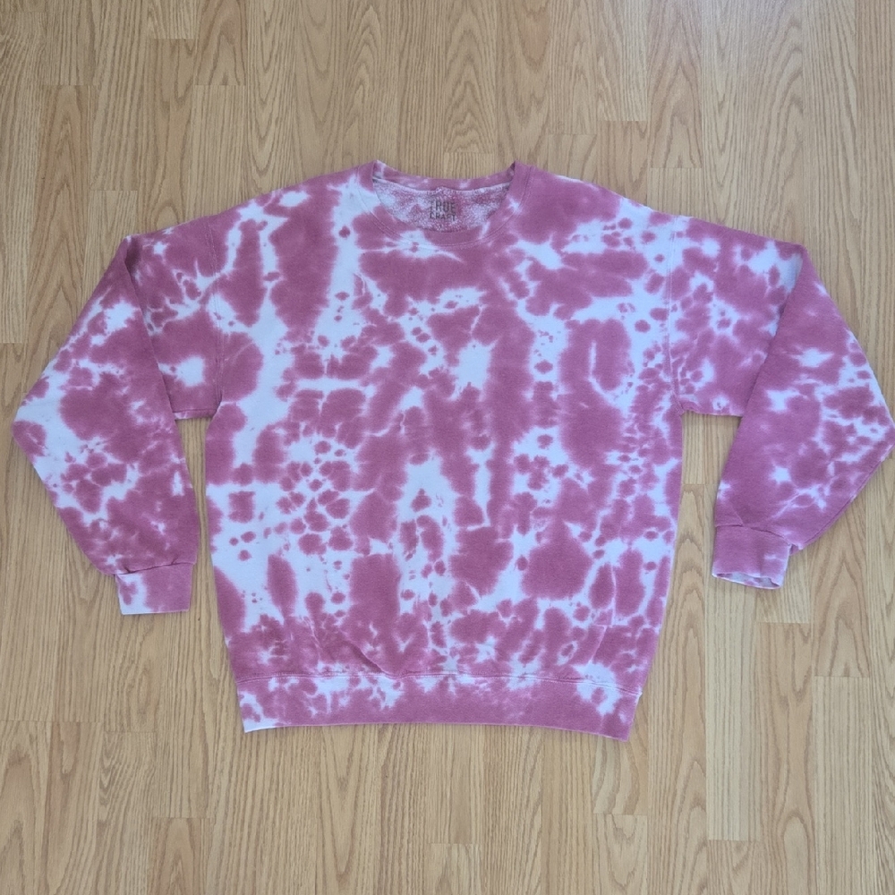 True Craft Oversize Pink Tie-Dye Sweatshirt